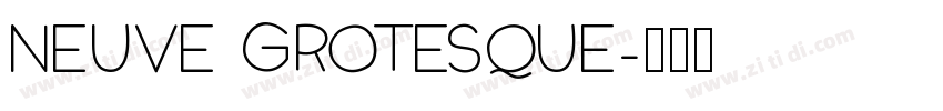 Neuve Grotesque字体转换